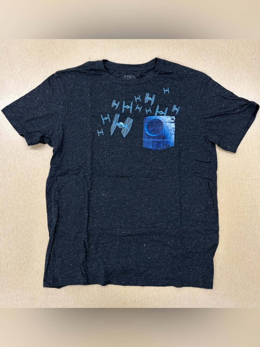 Star Wars tie fighter Death Star pocket tee